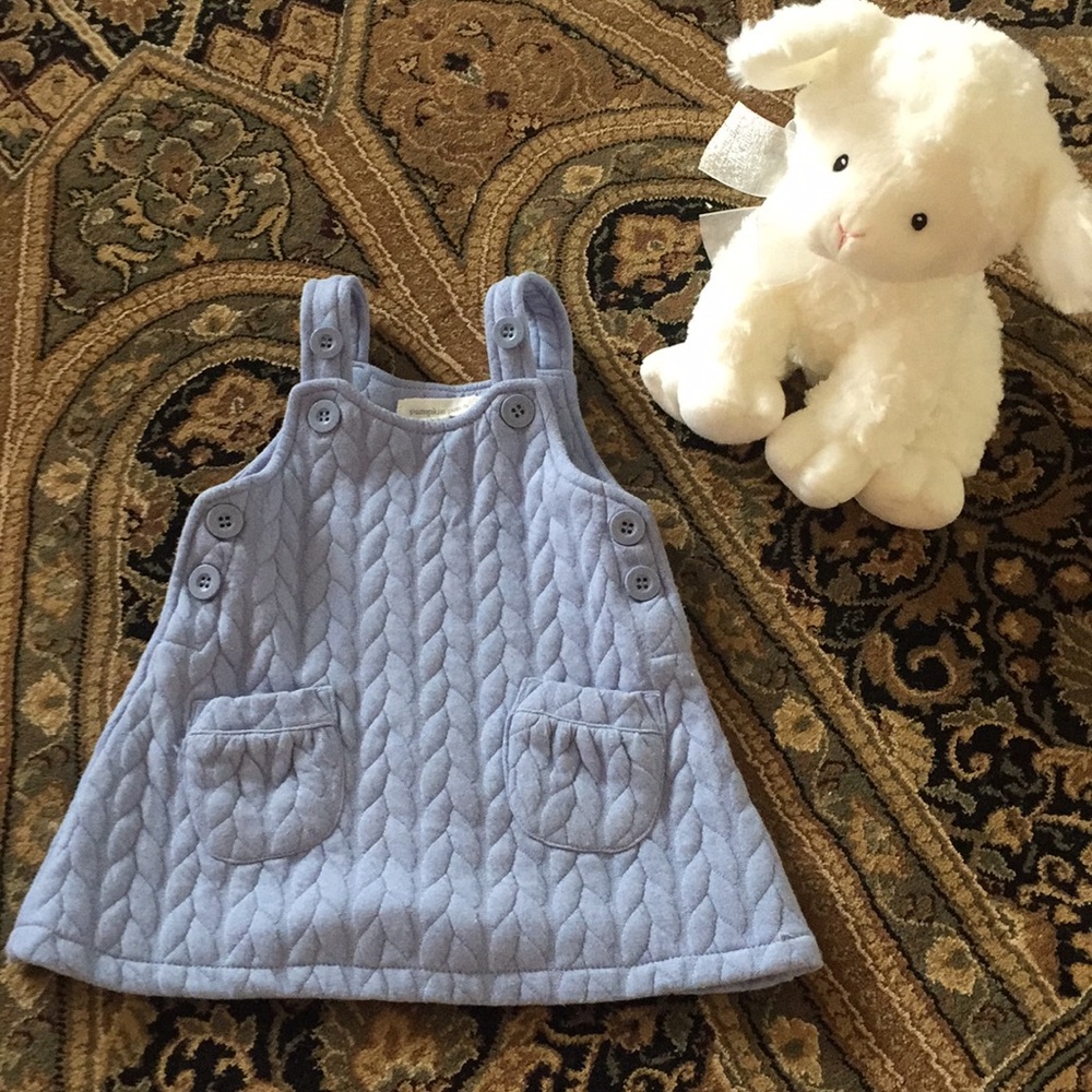 Light Blue Quilted Baby Girl Jumper!